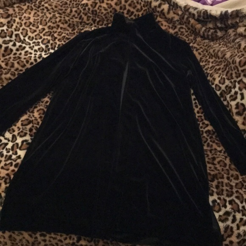 Laura Ashley black jacket duster size medium‎ / O31